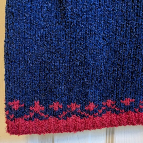 Koret City Blues Knit Vest Zip Front Embellished Patches Embroidery Sweater Vest - Picture 4 of 10